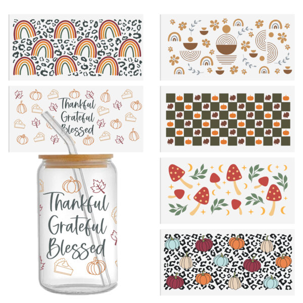 Butterfly Leopard 16oz DTF Sticker Cup Cool Personalize UV Wrap Transfer Sticker Custom Label DIY Logo Waterproof - Image 13