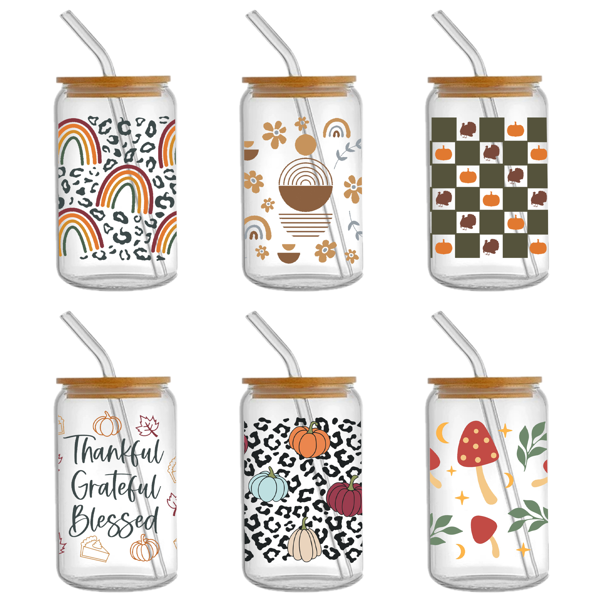 Butterfly Leopard 16oz DTF Sticker Cup Cool Personalize UV Wrap Transfer Sticker Custom Label DIY Logo Waterproof - Image 14
