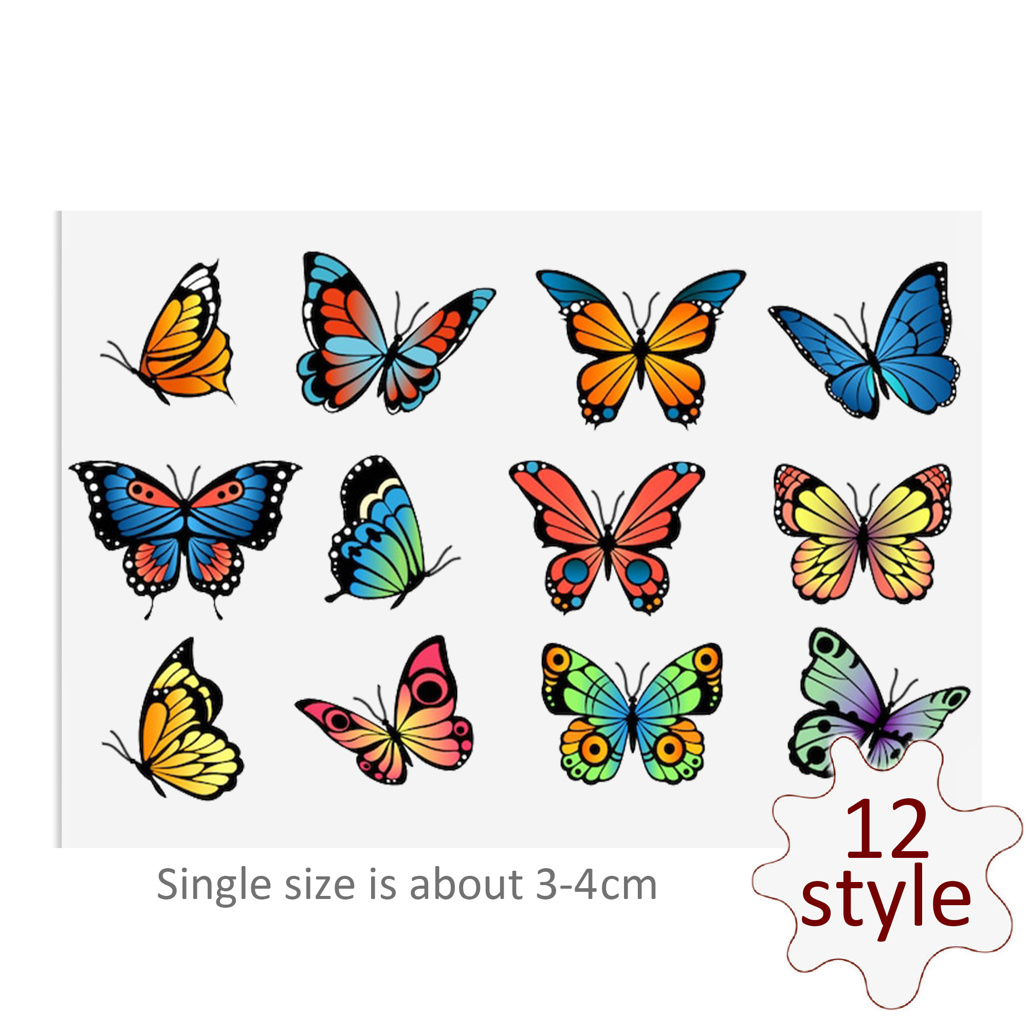 Butterfly DTF Sticker For Cups Cool Personalize UV Wrap Transfer Sticker Custom Labels DIY Logo Waterproof - Image 2