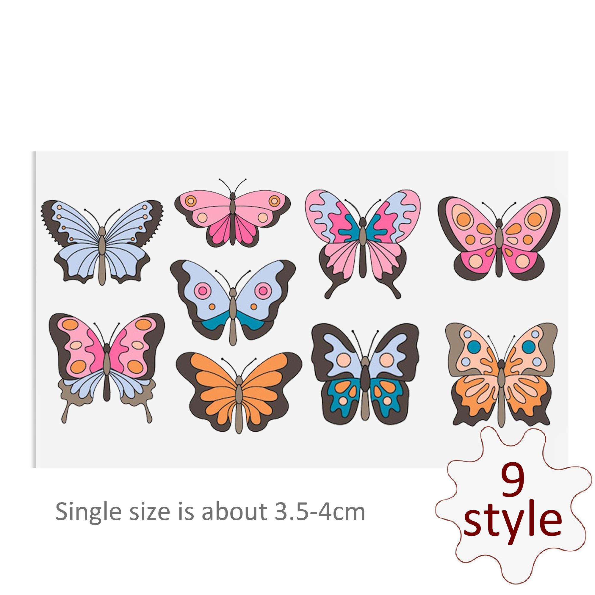 Butterfly DTF Sticker For Cups Cool Personalize UV Wrap Transfer Sticker Custom Labels DIY Logo Waterproof - Image 6