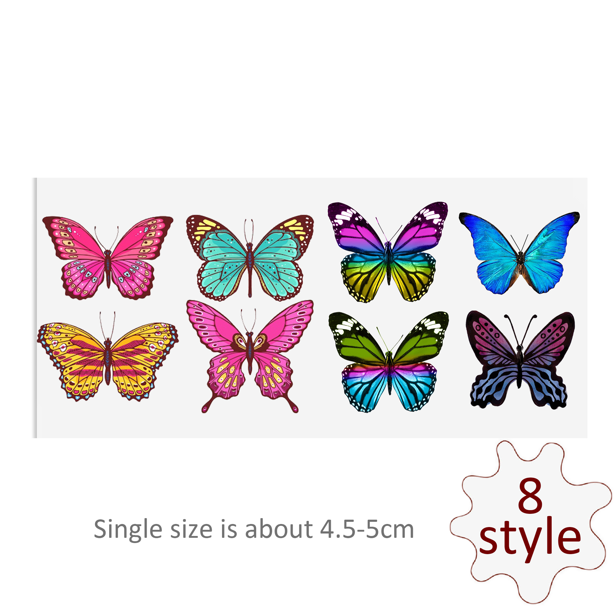 Butterfly DTF Sticker For Cups Cool Personalize UV Wrap Transfer Sticker Custom Labels DIY Logo Waterproof - Image 10