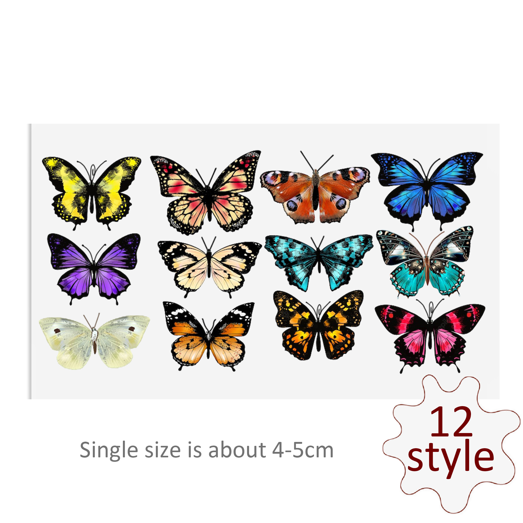 Butterfly DTF Sticker For Cups Cool Personalize UV Wrap Transfer Sticker Custom Labels DIY Logo Waterproof - Image 11
