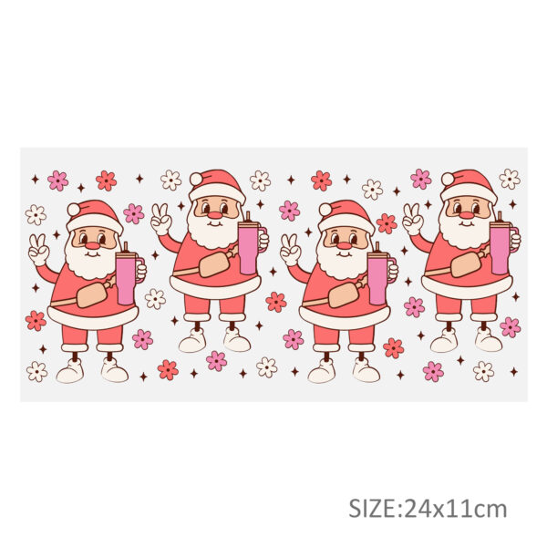 Christmas 16oz DTF Sticker For Cups Cool Personalize UV Wrap Transfer Sticker Custom Labels DIY Logo Waterproof - Image 2