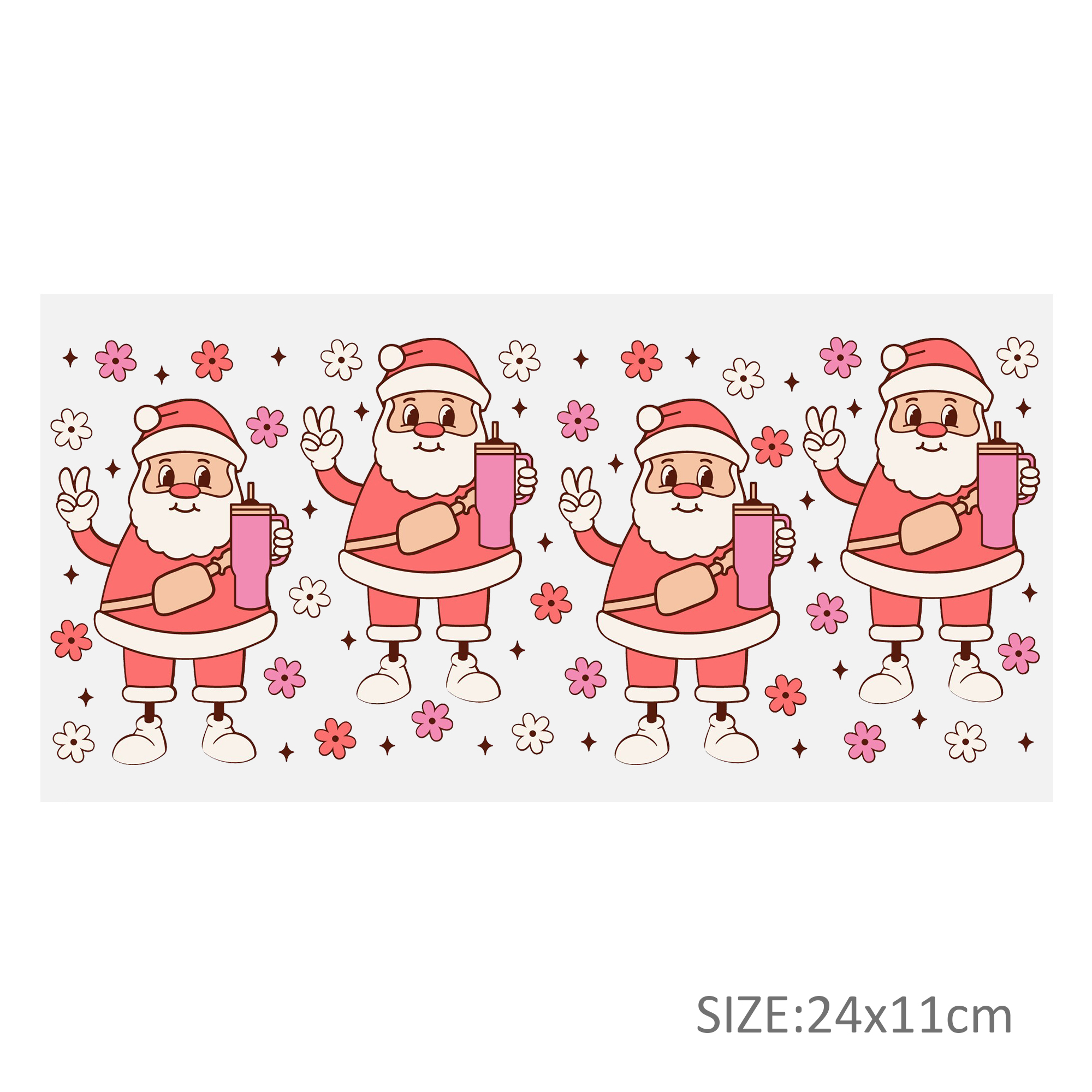 Christmas 16oz DTF Sticker For Cups Cool Personalize UV Wrap Transfer Sticker Custom Labels DIY Logo Waterproof - Image 2