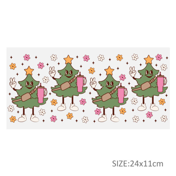Christmas 16oz DTF Sticker For Cups Cool Personalize UV Wrap Transfer Sticker Custom Labels DIY Logo Waterproof - Image 3