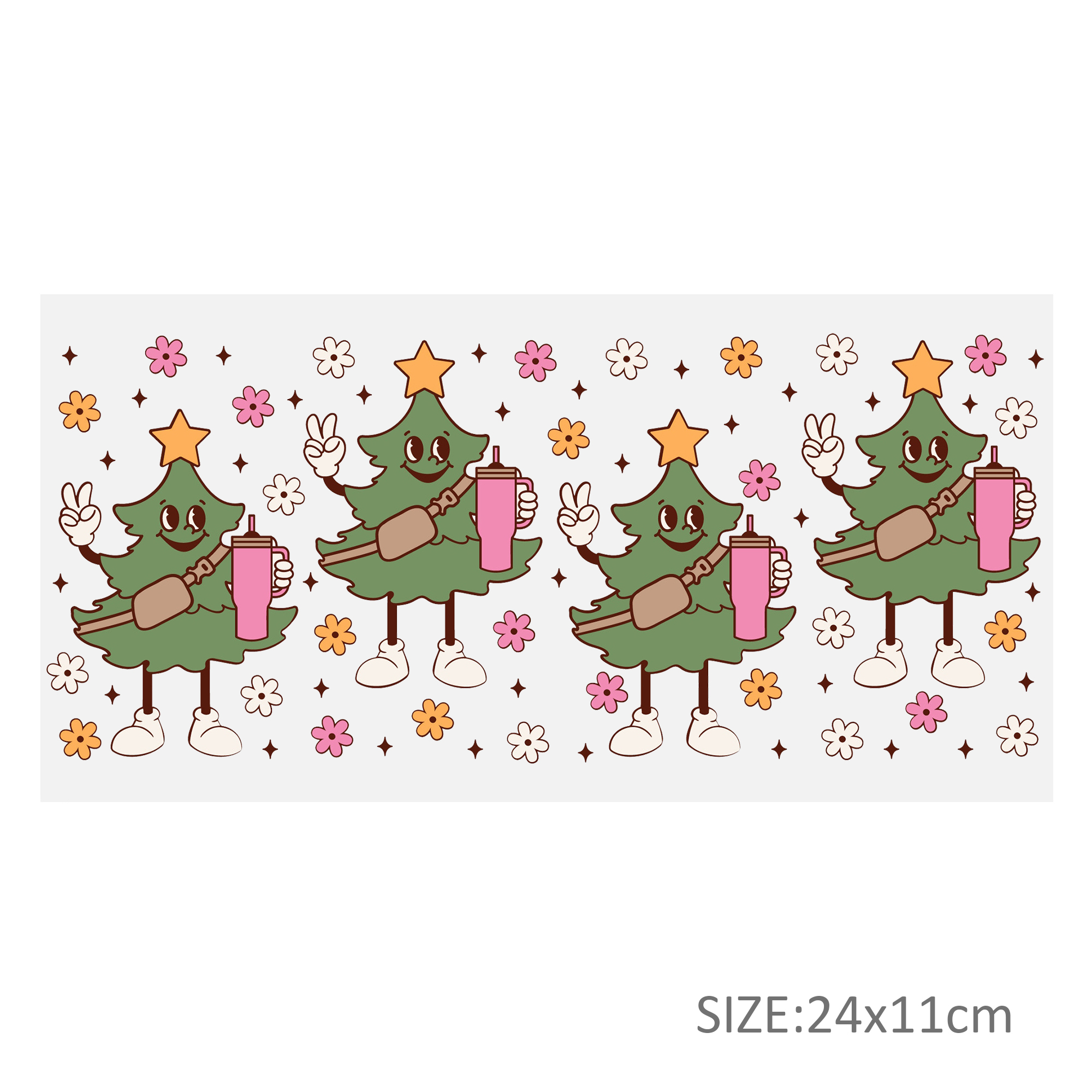 Christmas 16oz DTF Sticker For Cups Cool Personalize UV Wrap Transfer Sticker Custom Labels DIY Logo Waterproof - Image 3