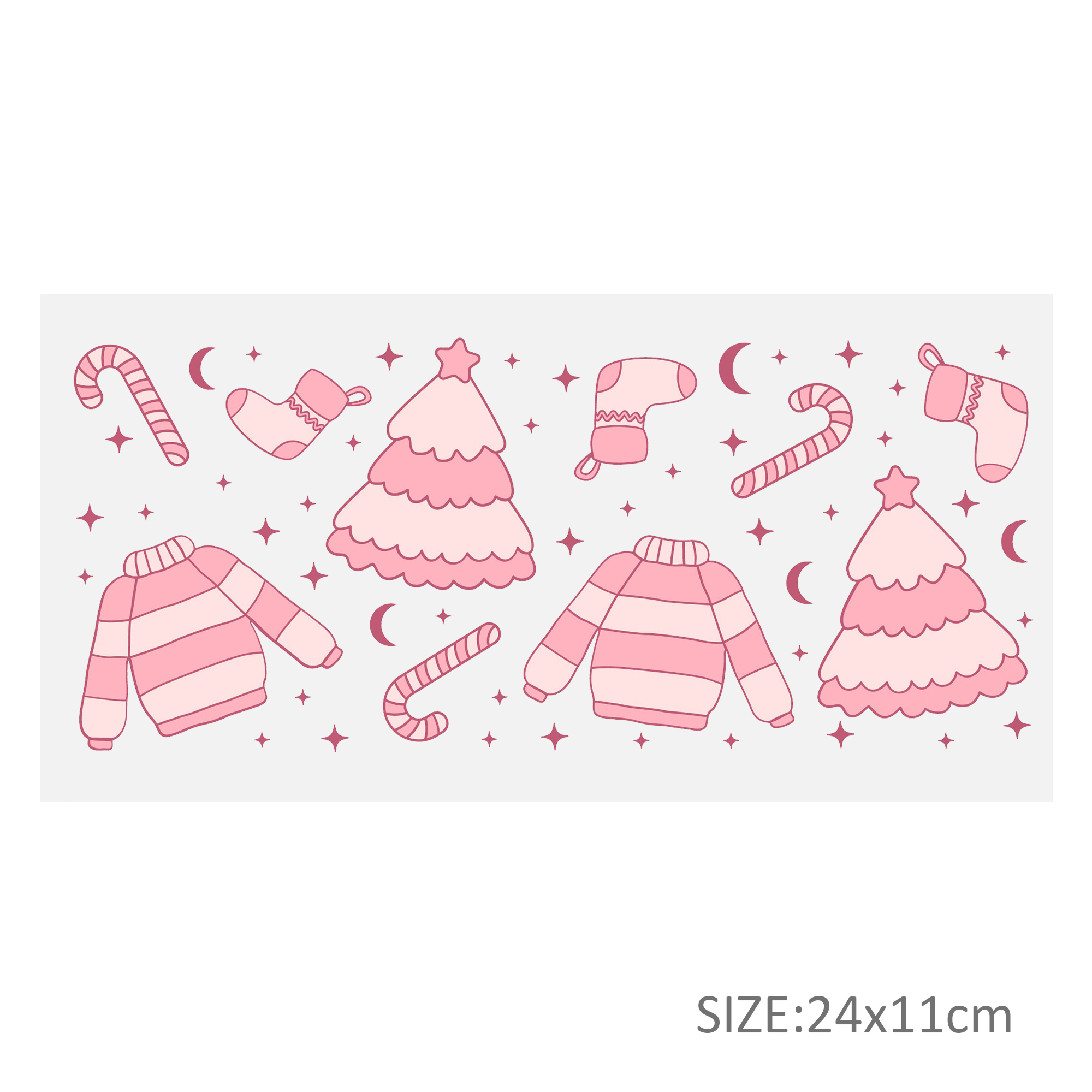Christmas 16oz DTF Sticker For Cups Cool Personalize UV Wrap Transfer Sticker Custom Labels DIY Logo Waterproof - Image 4