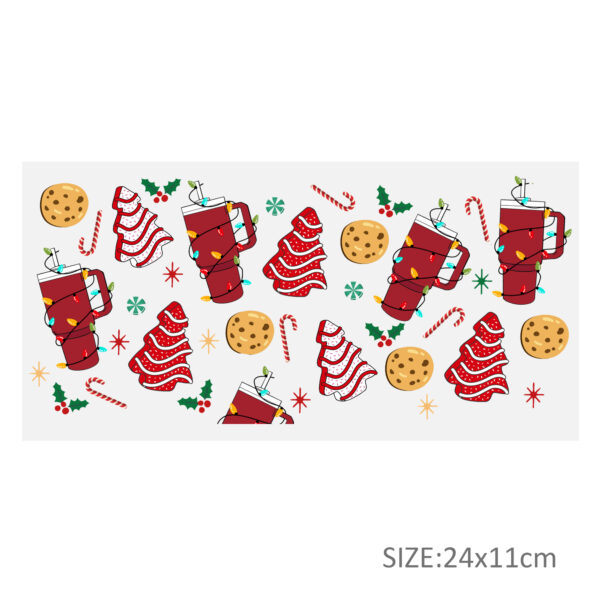 Christmas 16oz DTF Sticker For Cups Cool Personalize UV Wrap Transfer Sticker Custom Labels DIY Logo Waterproof - Image 6
