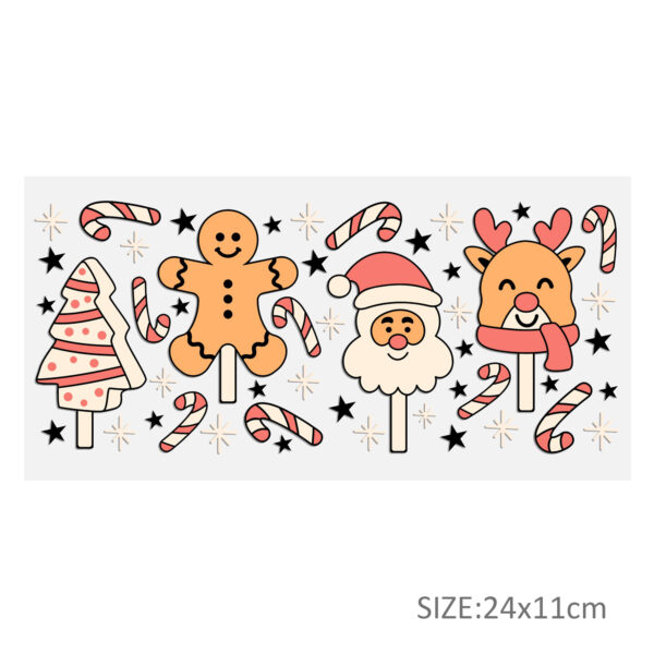 Christmas 16oz DTF Sticker For Cups Cool Personalize UV Wrap Transfer Sticker Custom Labels DIY Logo Waterproof - Image 9