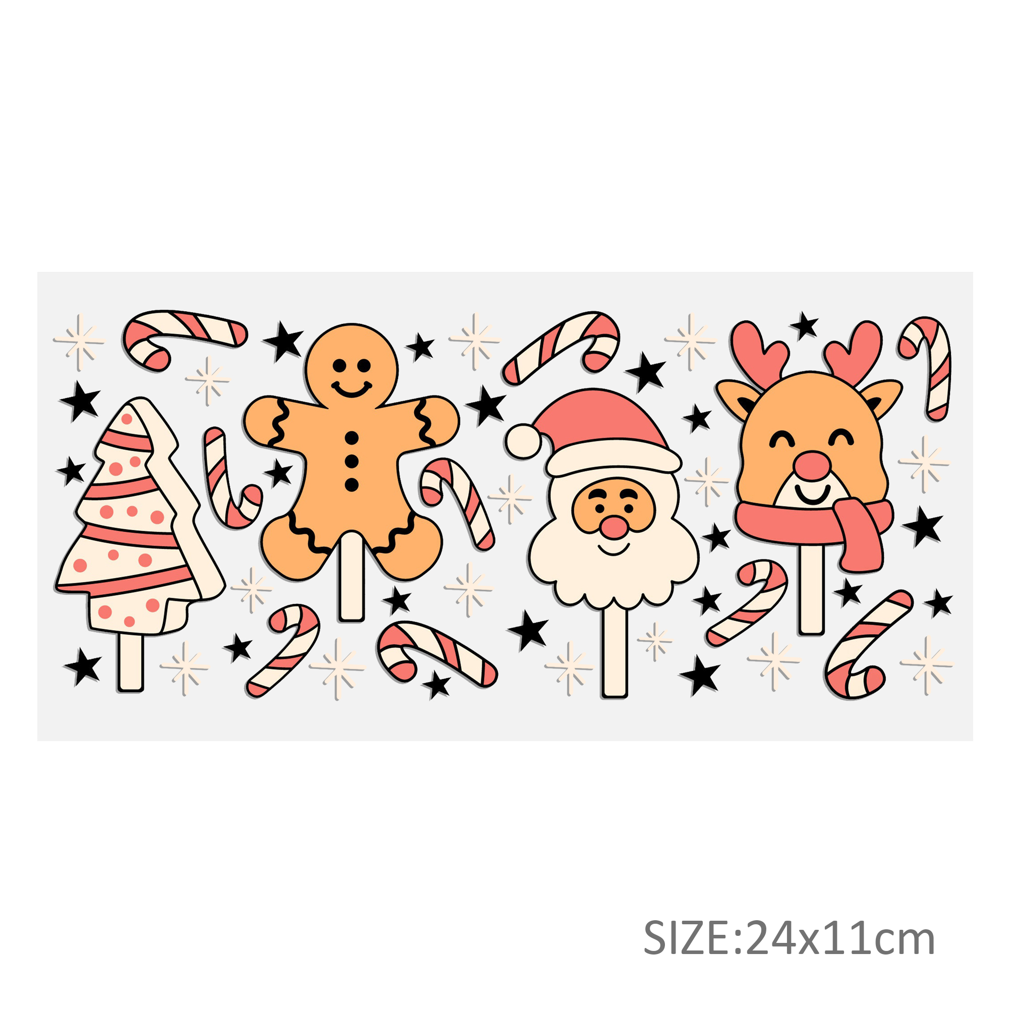 Christmas 16oz DTF Sticker For Cups Cool Personalize UV Wrap Transfer Sticker Custom Labels DIY Logo Waterproof - Image 9