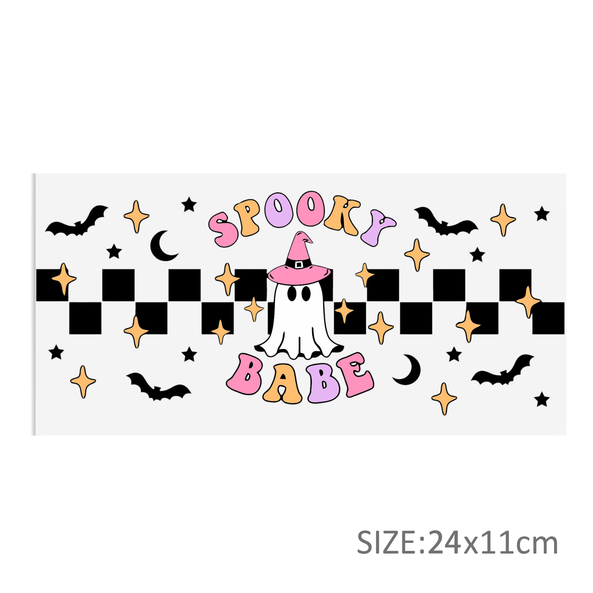 Halloween Ghost DTF Sticker For Cups Personalize UV Wrap Transfer Sticker Custom Labels DIY Logo Waterproof - Image 2
