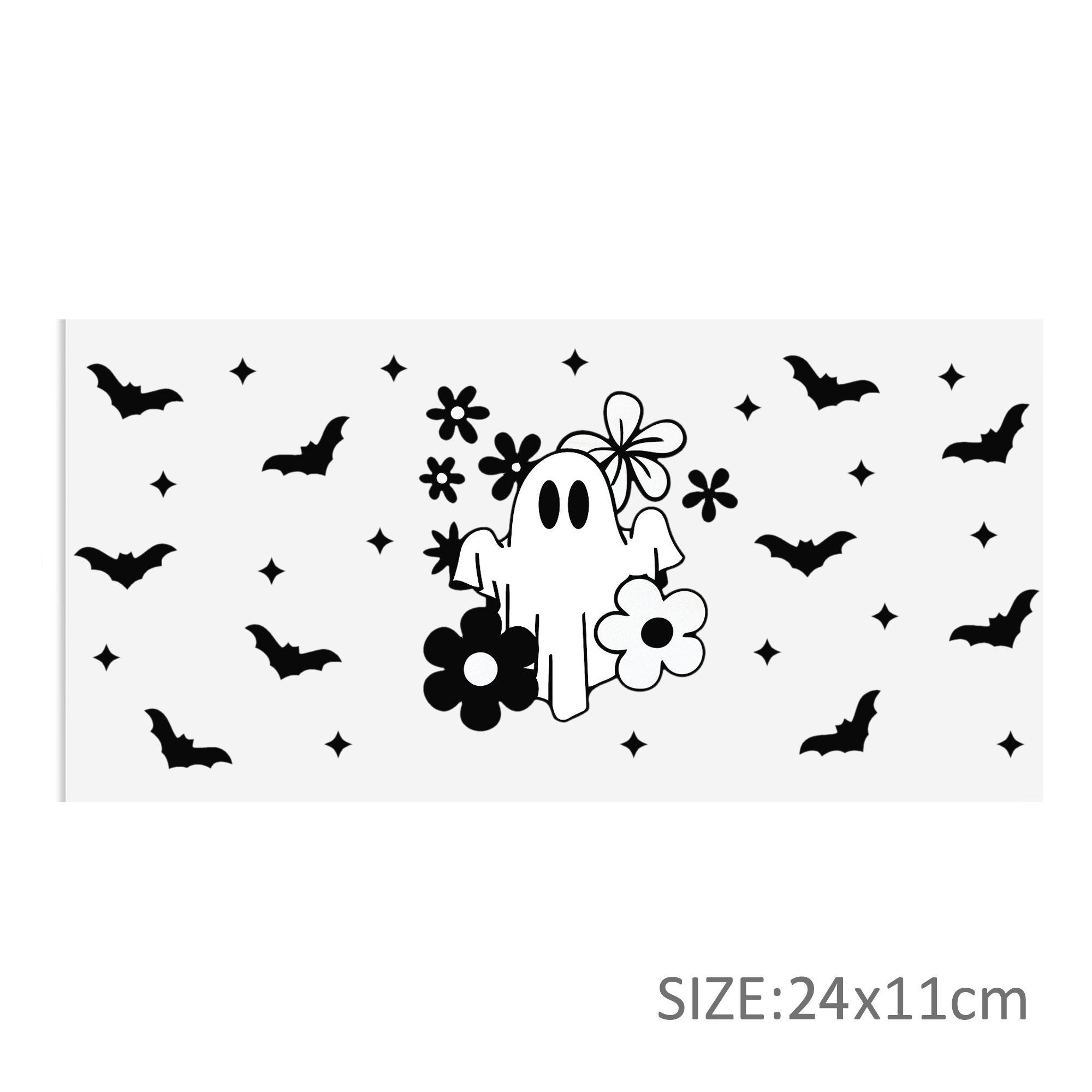Halloween Ghost DTF Sticker For Cups Personalize UV Wrap Transfer Sticker Custom Labels DIY Logo Waterproof - Image 3