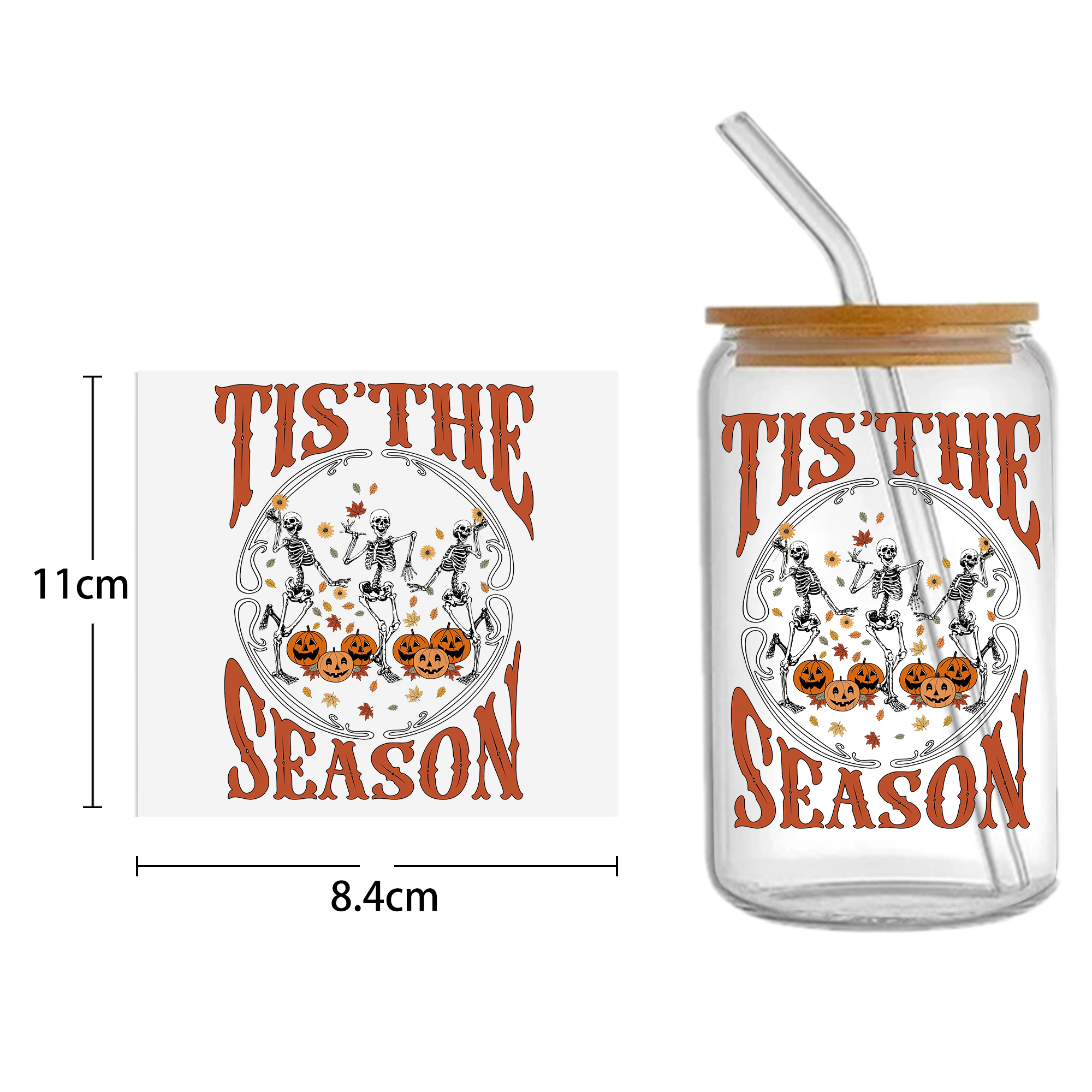 Halloween Ghost DTF Sticker For Cups Personalize UV Wrap Transfer Sticker Custom Labels DIY Logo Waterproof - Image 6