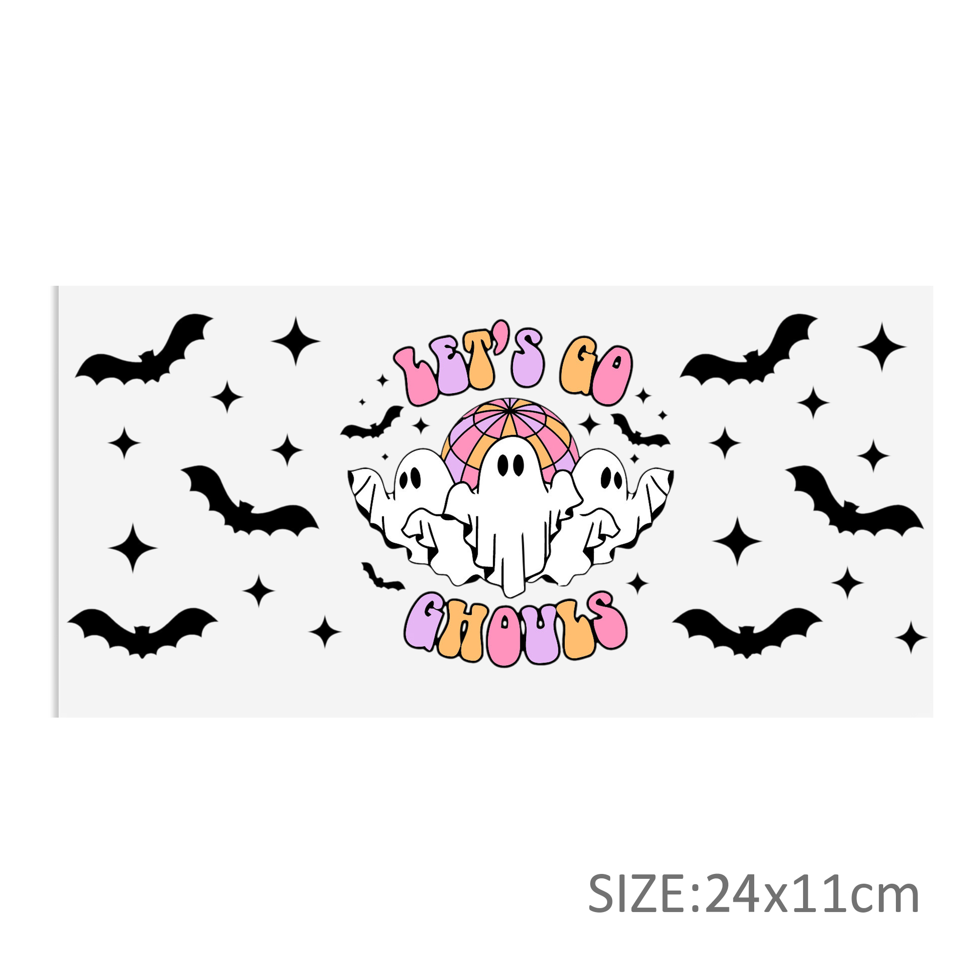 Halloween Ghost DTF Sticker For Cups Personalize UV Wrap Transfer Sticker Custom Labels DIY Logo Waterproof - Image 9