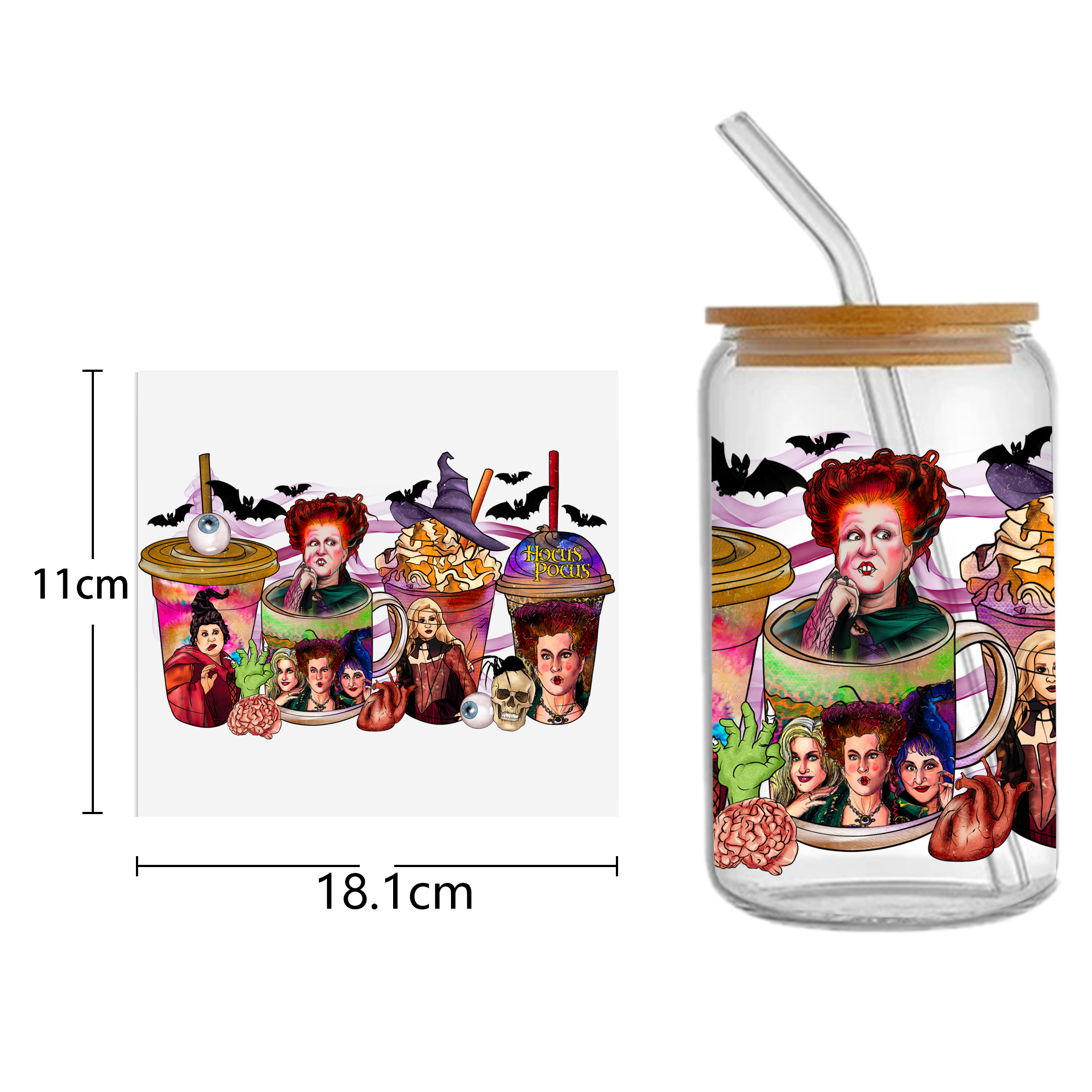 Disney 16oz DTF Sticker For Cups Cool Personalize UV Wrap Transfer Sticker Custom Labels DIY Logo Waterproof - Image 3