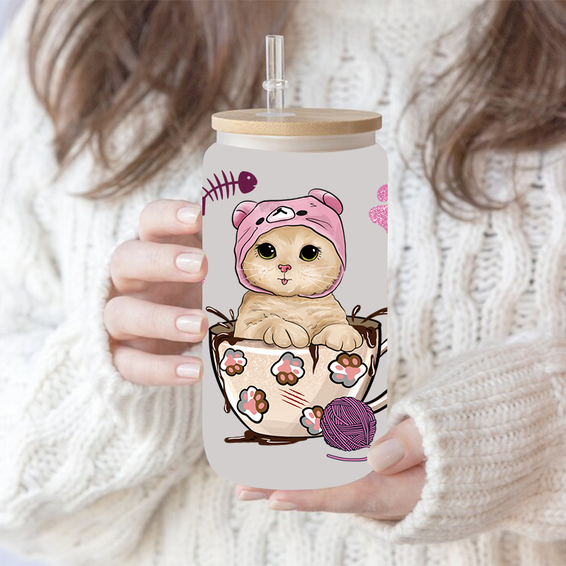 UV DTF Transfer Sticker Animals Themed For The 16oz Libbey Glasses Wraps Cup Can DIY Waterproof Easy To Use Custom Decals - Image 7