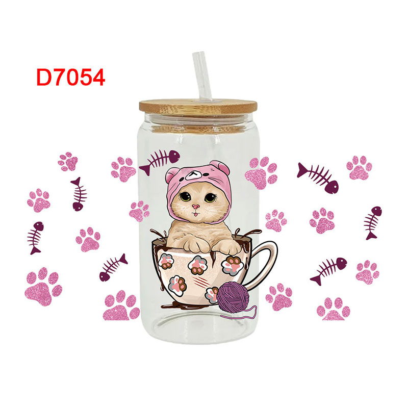 UV DTF Transfer Sticker Animals Themed For The 16oz Libbey Glasses Wraps Cup Can DIY Waterproof Easy To Use Custom Decals - Image 10