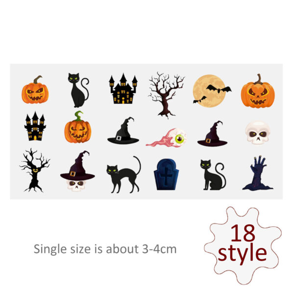 Halloween Skull UV DTF Sticker For Cups Laptop Wrap Transfer Sticker Custom Labels DIY Logo Waterproof - Image 3