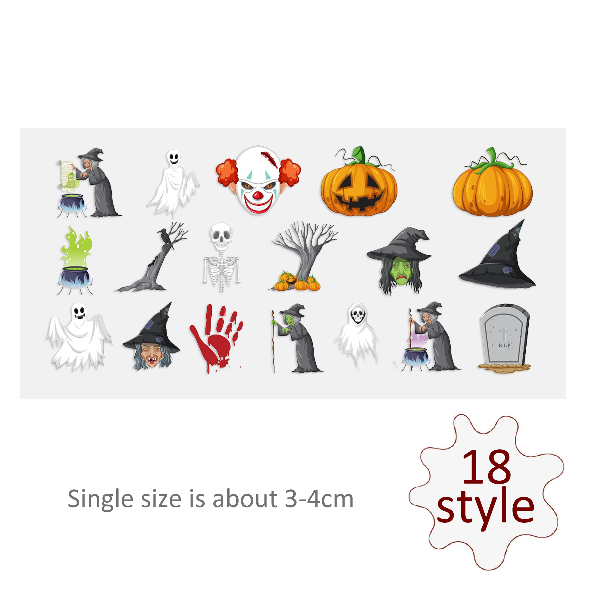 Halloween Skull UV DTF Sticker For Cups Laptop Wrap Transfer Sticker Custom Labels DIY Logo Waterproof - Image 7