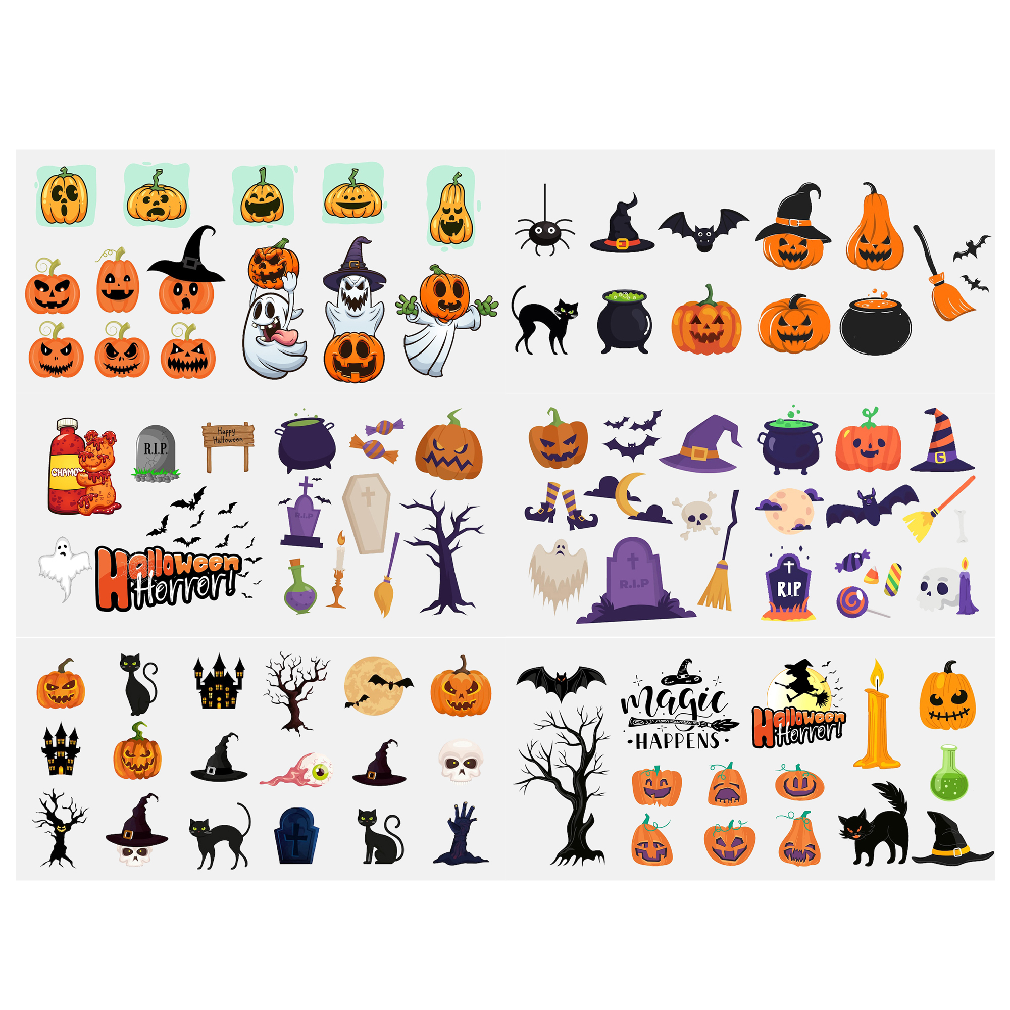 Halloween Skull UV DTF Sticker For Cups Laptop Wrap Transfer Sticker Custom Labels DIY Logo Waterproof - Image 9