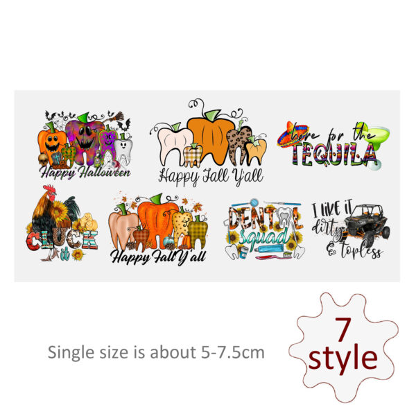 Halloween Skull UV DTF Sticker For Cups Laptop Wrap Transfer Sticker Custom Labels DIY Logo Waterproof - Image 11