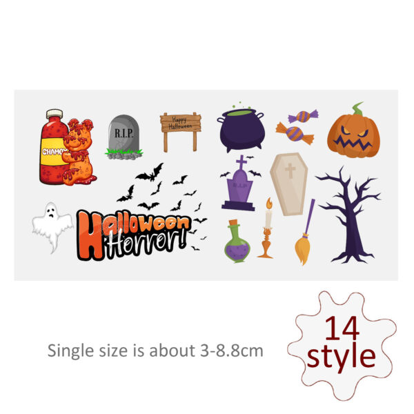 Halloween Skull UV DTF Sticker For Cups Laptop Wrap Transfer Sticker Custom Labels DIY Logo Waterproof - Image 12