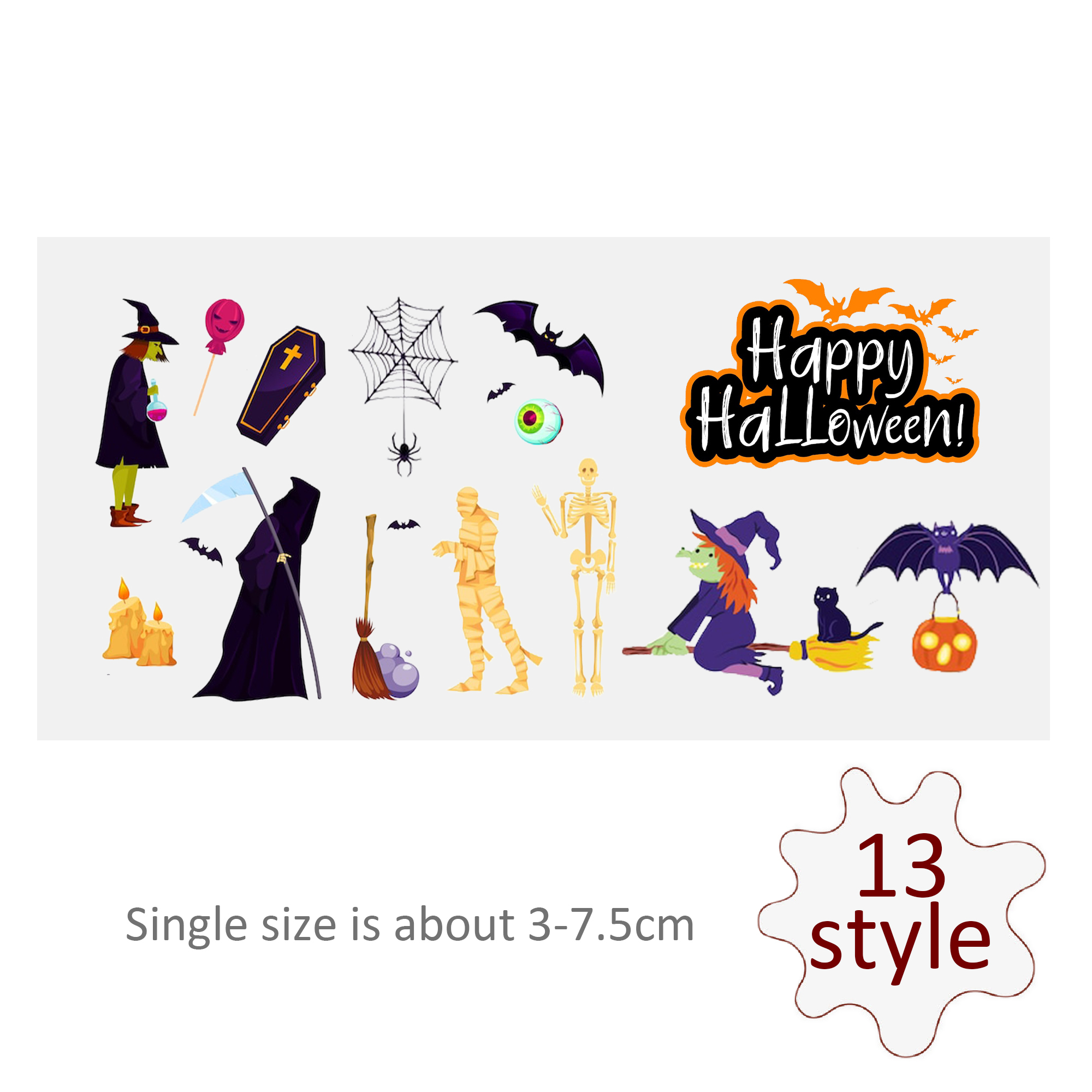 Halloween Skull UV DTF Sticker For Cups Laptop Wrap Transfer Sticker Custom Labels DIY Logo Waterproof - Image 14