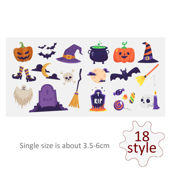 Halloween Skull UV DTF Sticker For Cups Laptop Wrap Transfer Sticker Custom Labels DIY Logo Waterproof - Image 15