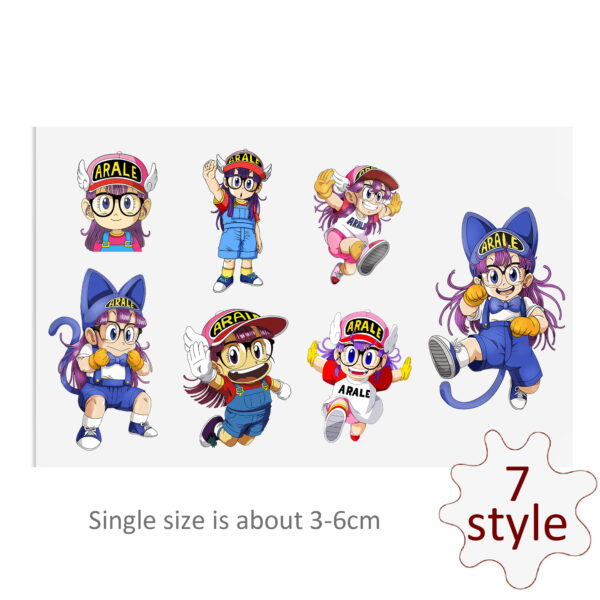 Cartoon Girl DTF Sticker For Cups Cool Personalize UV Wrap Transfer Sticker Custom Labels DIY Logo Waterproof