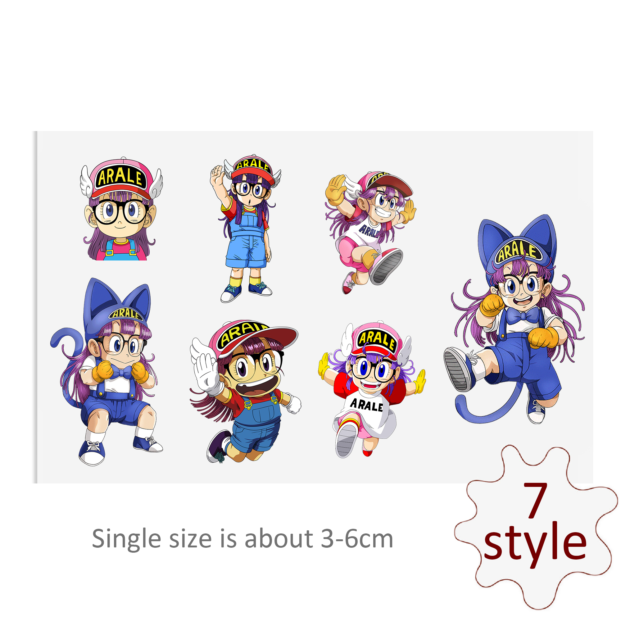 Cartoon Girl DTF Sticker For Cups Cool Personalize UV Wrap Transfer Sticker Custom Labels DIY Logo Waterproof