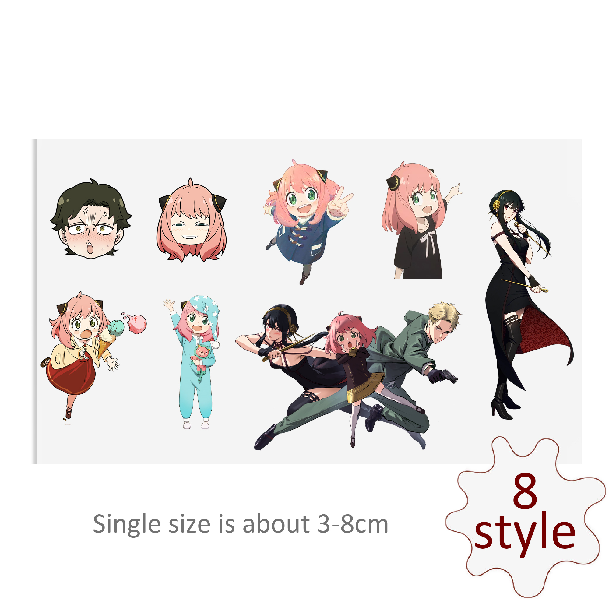 Cartoon Girl DTF Sticker For Cups Cool Personalize UV Wrap Transfer Sticker Custom Labels DIY Logo Waterproof - Image 6
