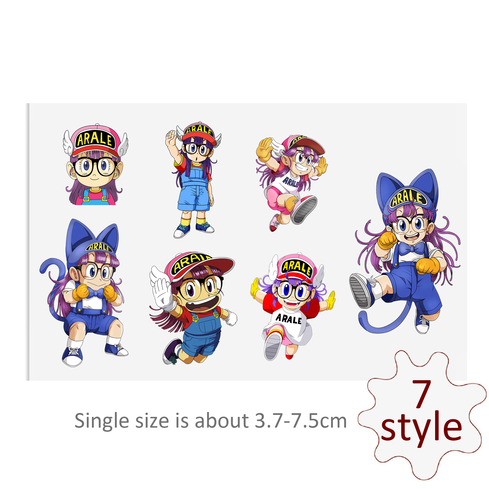 Cartoon Girl DTF Sticker For Cups Cool Personalize UV Wrap Transfer Sticker Custom Labels DIY Logo Waterproof - Image 8