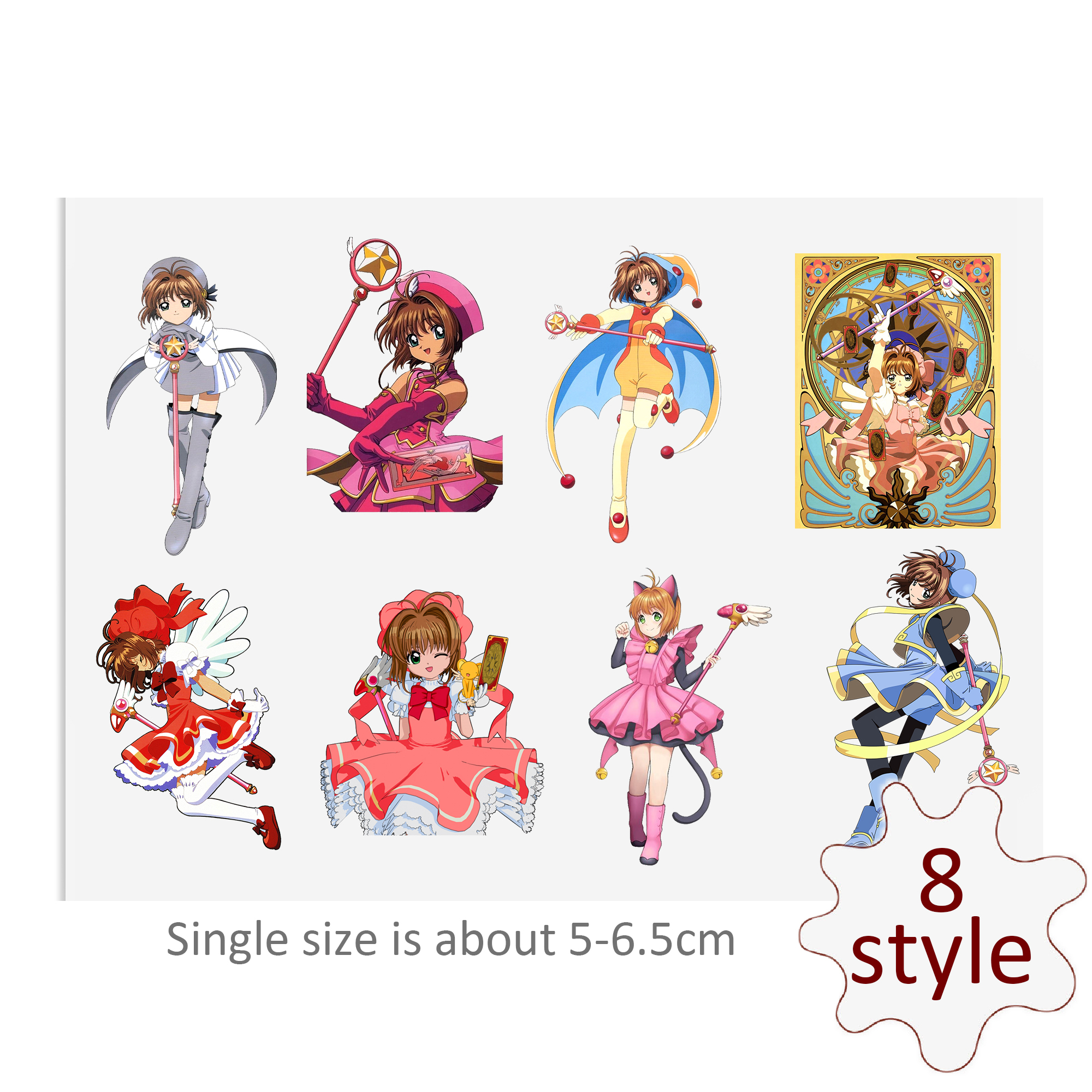 Cartoon Girl DTF Sticker For Cups Cool Personalize UV Wrap Transfer Sticker Custom Labels DIY Logo Waterproof - Image 9