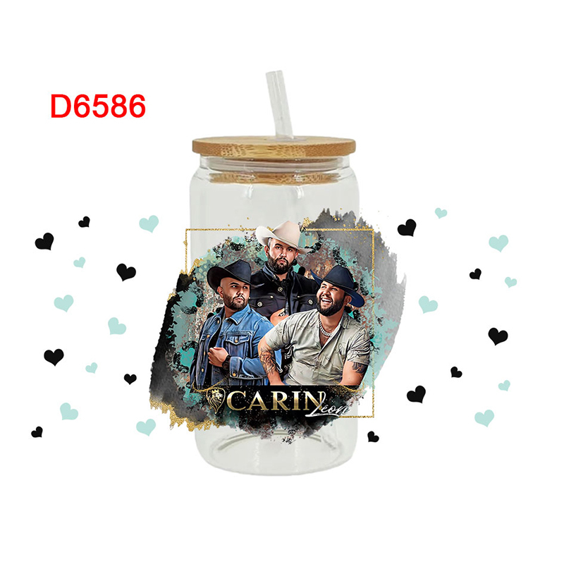 UV DTF Transfer Sticker Singer Theme For The 16oz Libbey Glasses Wraps Cup Can DIY Waterproof Easy To Use Custom Decals - Image 4
