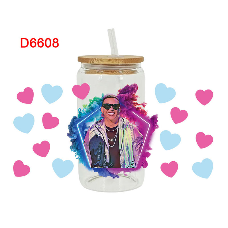 UV DTF Transfer Sticker Singer Theme For The 16oz Libbey Glasses Wraps Cup Can DIY Waterproof Easy To Use Custom Decals - Image 5