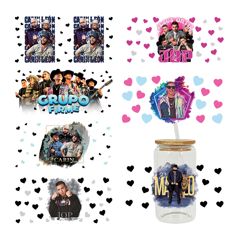 UV DTF Transfer Sticker Singer Theme For The 16oz Libbey Glasses Wraps Cup Can DIY Waterproof Easy To Use Custom Decals - Image 7