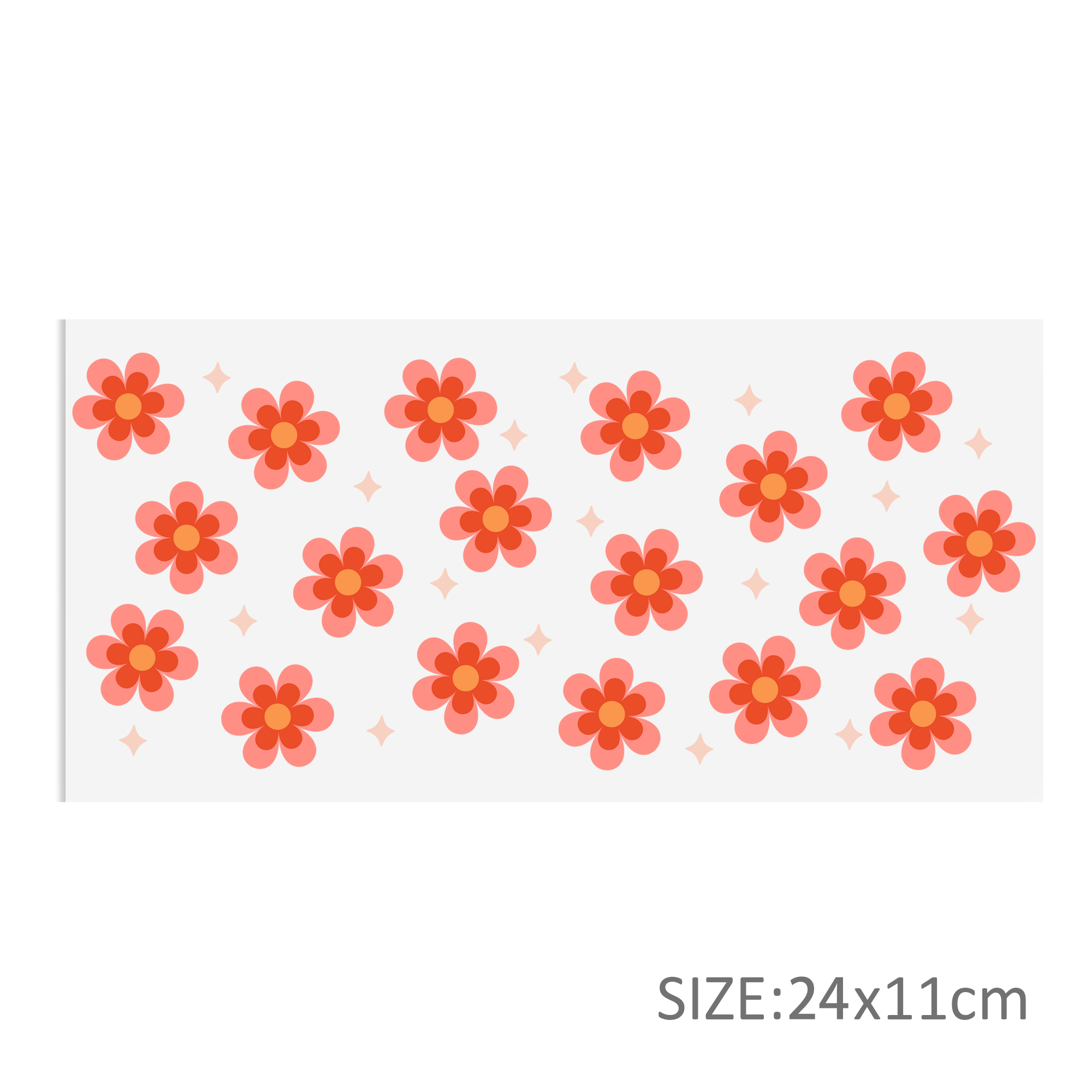 Flower Series 16oz DTF Sticker Cups Cool Personalize UV Wrap Transfer Sticker Custom Label DIY Logo Waterproof
