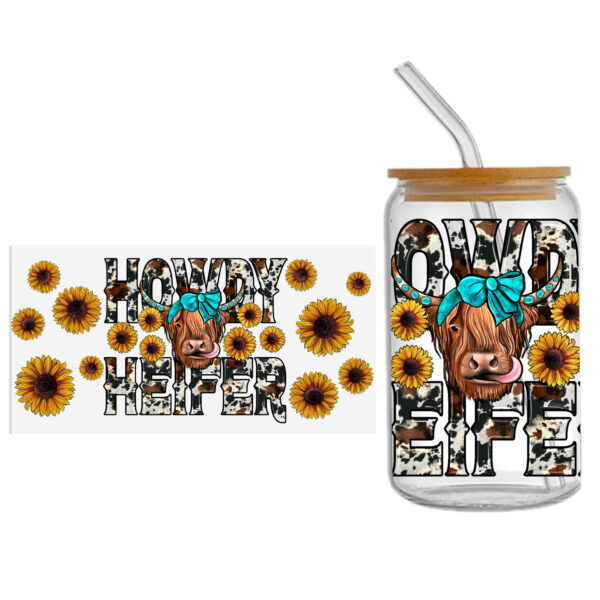 Flower Series 16oz DTF Sticker Cups Cool Personalize UV Wrap Transfer Sticker Custom Label DIY Logo Waterproof - Image 9