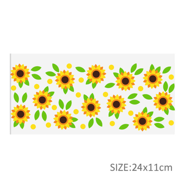 Flower Series 16oz DTF Sticker Cups Cool Personalize UV Wrap Transfer Sticker Custom Label DIY Logo Waterproof - Image 12
