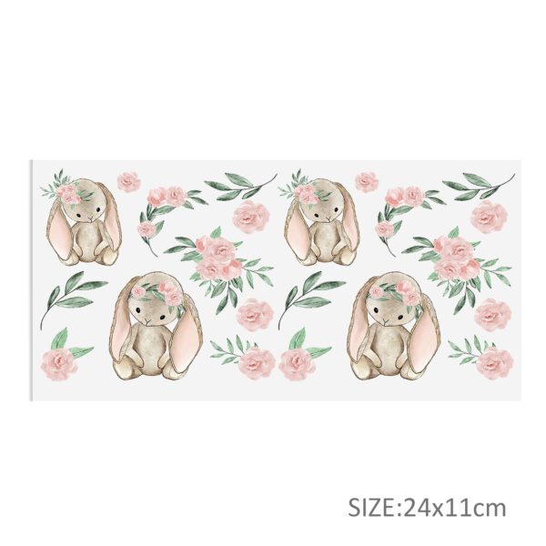 Flower Series 16oz DTF Sticker Cups Cool Personalize UV Wrap Transfer Sticker Custom Label DIY Logo Waterproof - Image 15