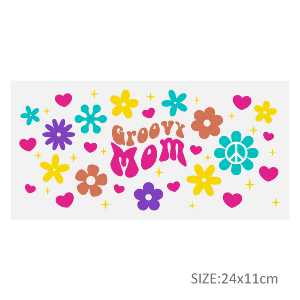 Flower Series 16oz DTF Sticker Cups Cool Personalize UV Wrap Transfer Sticker Custom Label DIY Logo Waterproof - Image 17