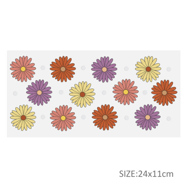 Flower Series 16oz DTF Sticker Cups Cool Personalize UV Wrap Transfer Sticker Custom Label DIY Logo Waterproof - Image 18