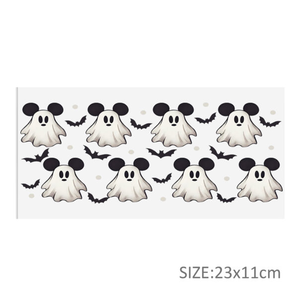 Halloween Mickey DTF Sticker For Cups Cool Personalize UV Wrap Transfer Sticker Custom Labels DIY Logo Waterproof