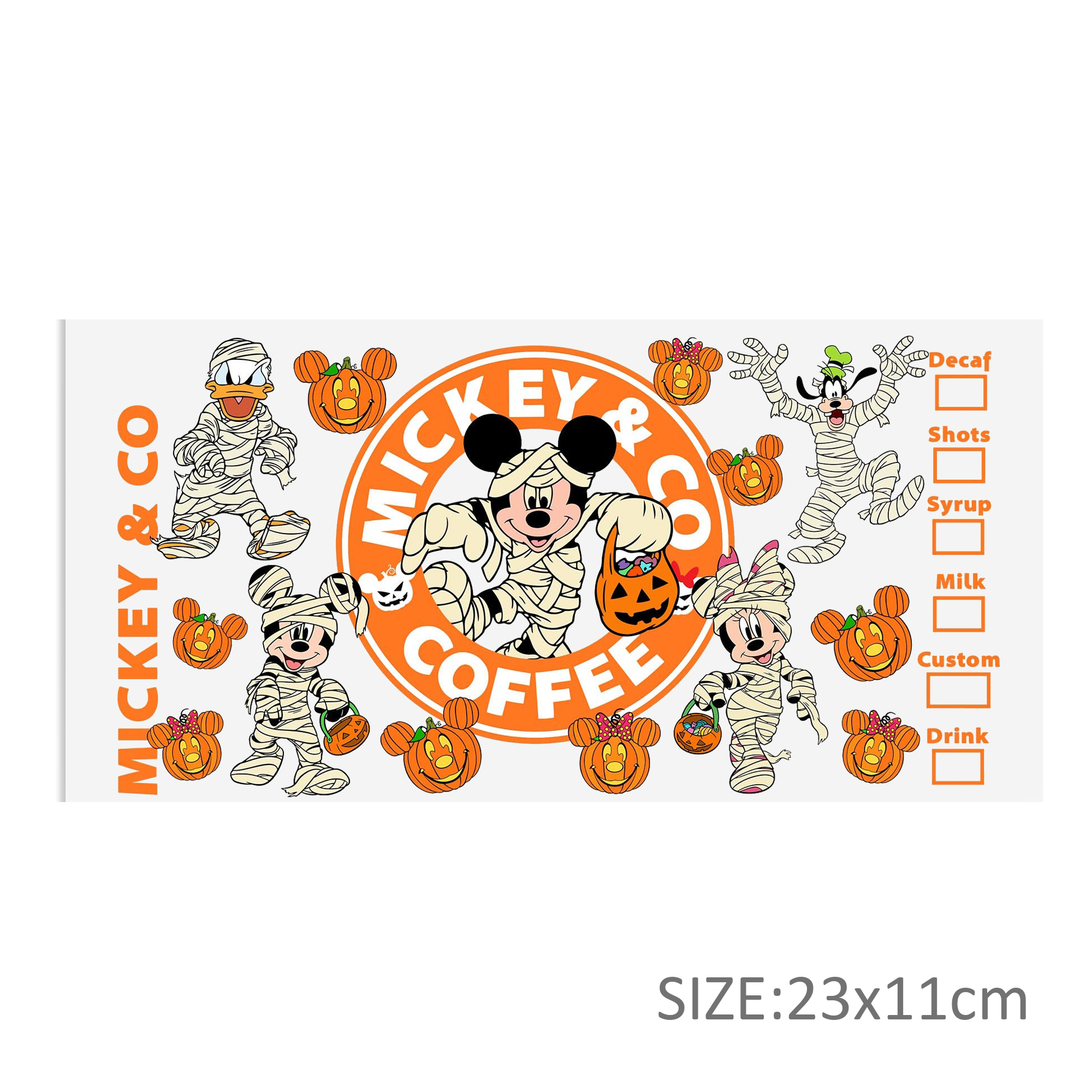 Halloween Mickey DTF Sticker For Cups Cool Personalize UV Wrap Transfer Sticker Custom Labels DIY Logo Waterproof - Image 4