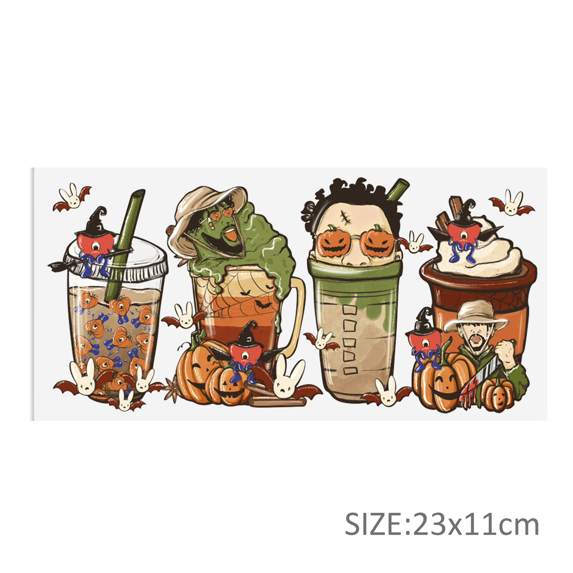 Halloween Skull DTF Sticker For Cups Cool Personalize UV Wrap Transfer Sticker Custom Labels DIY Logo Waterproof - Image 7