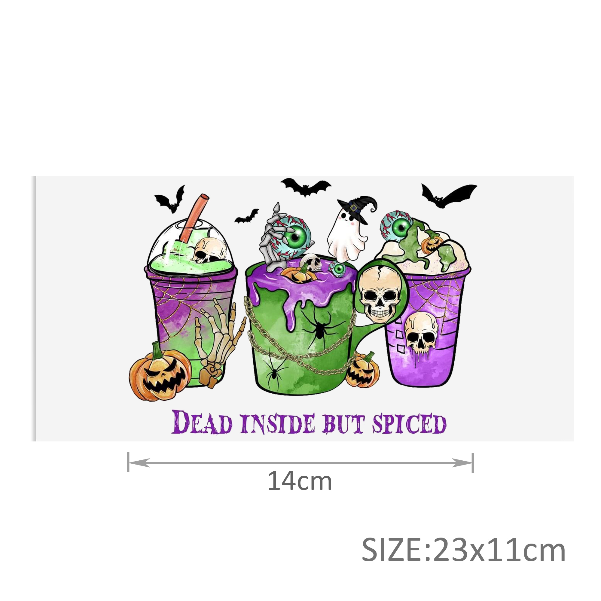 Halloween Skull DTF Sticker For Cups Cool Personalize UV Wrap Transfer Sticker Custom Labels DIY Logo Waterproof - Image 13