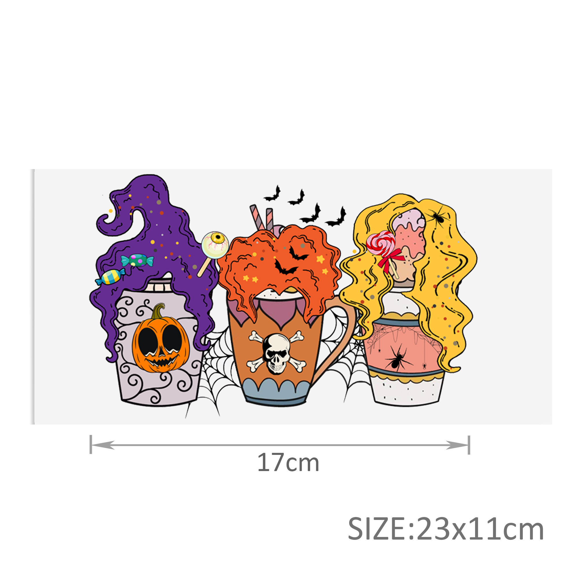 Halloween Skull DTF Sticker For Cups Cool Personalize UV Wrap Transfer Sticker Custom Labels DIY Logo Waterproof - Image 14