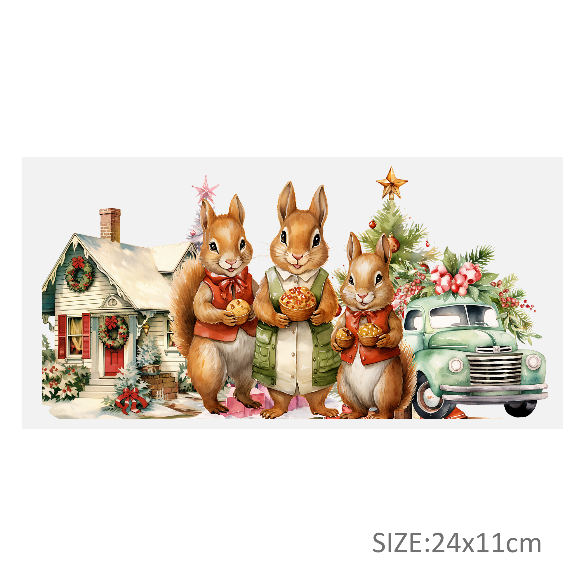 Animal Reindeer Turkey UV DTF Sticker For 16oz Cups Wrap Transfer Sticker Custom Labels DIY Logo Waterproof - Image 18