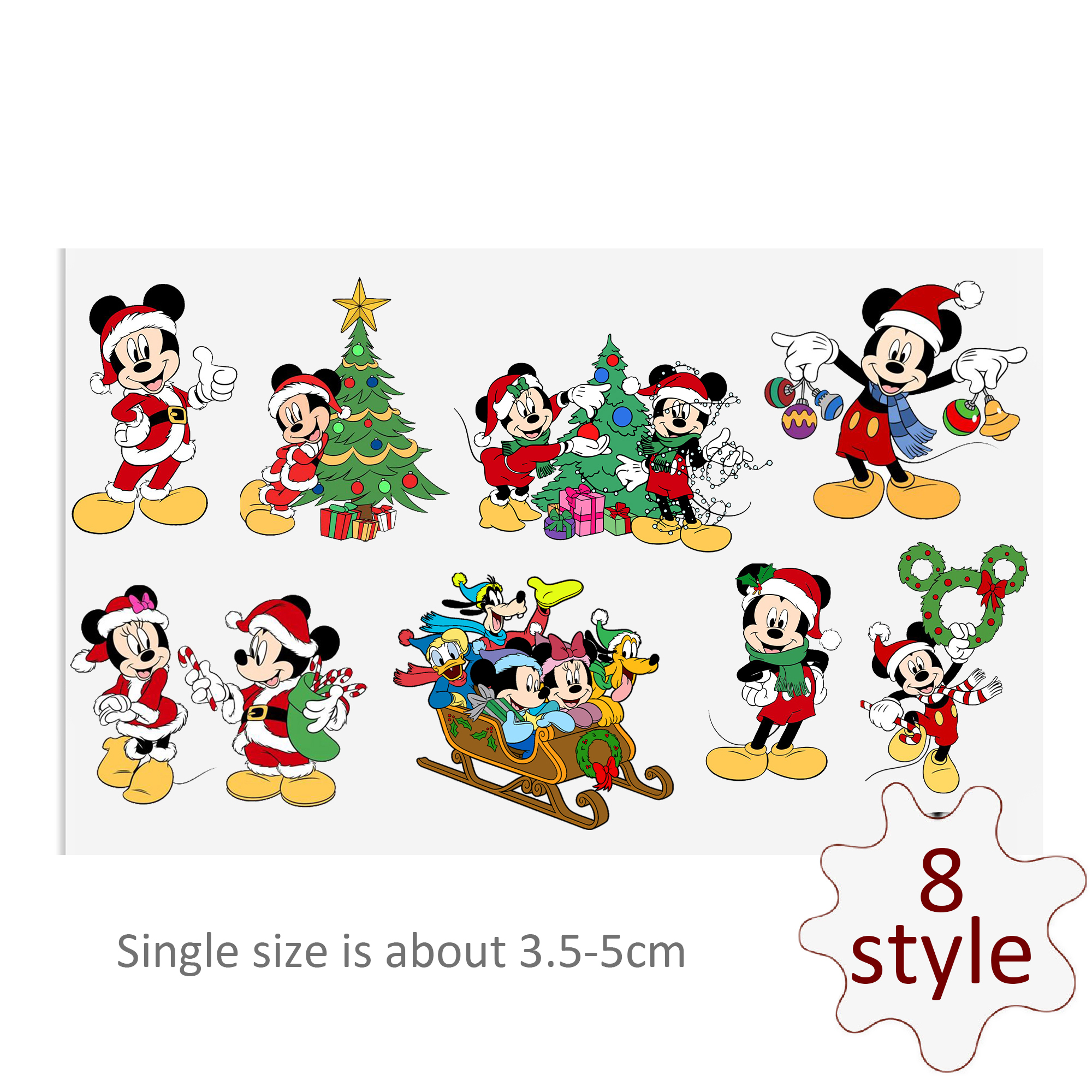 Disney Stitch Mickey Mouse UV DTF Stickers For Glass Cup Decoration Laptop Motorcycle Car Waterproof Sticker For Girl Kids