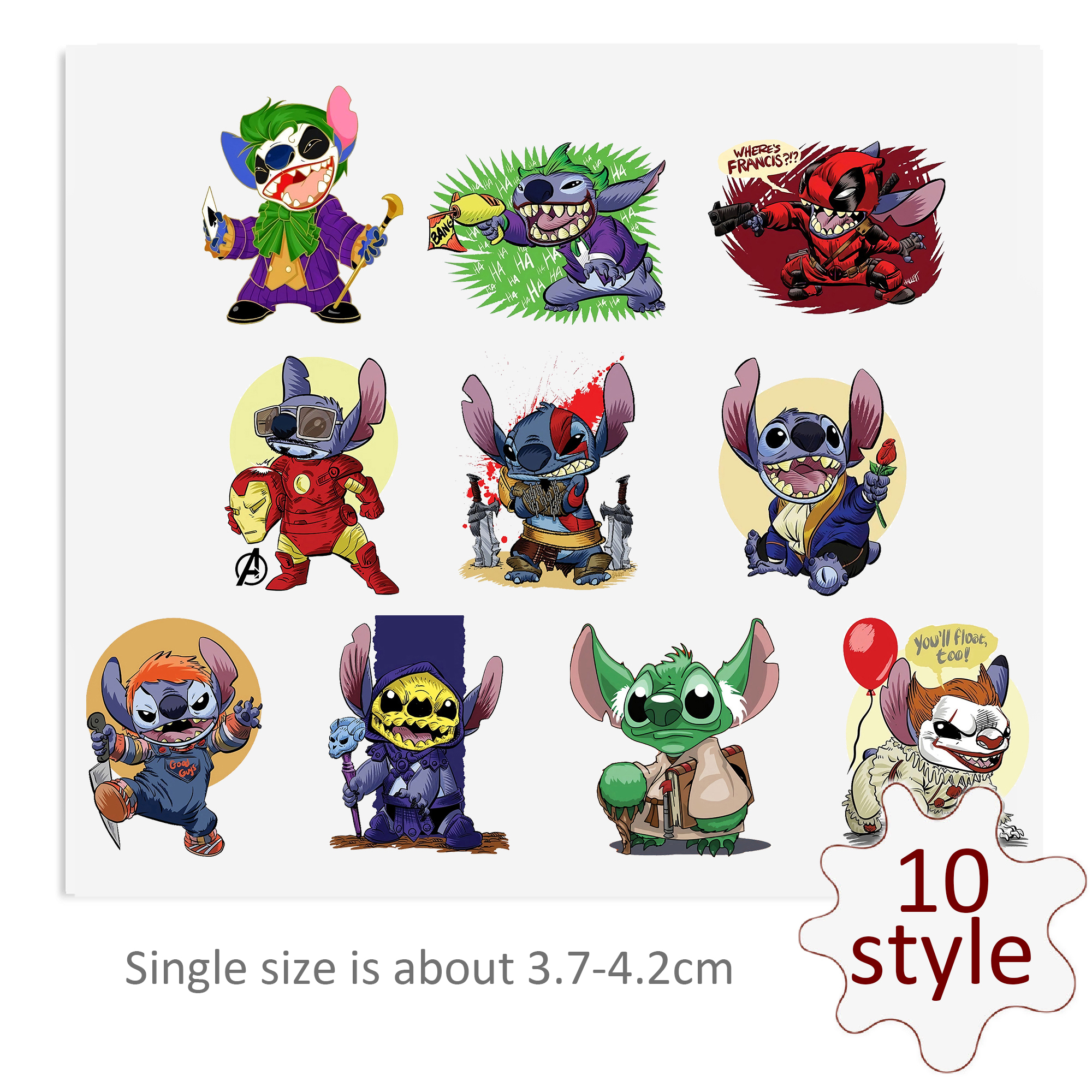 Disney Stitch Mickey Mouse UV DTF Stickers For Glass Cup Decoration Laptop Motorcycle Car Waterproof Sticker For Girl Kids - Image 2